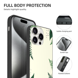 iPhone 15/Pro/Max Green Leaf Phone Case - okomall