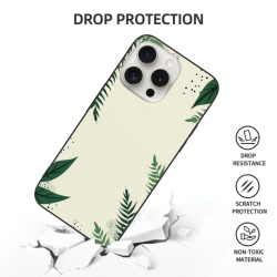 iPhone 15/Pro/Max Green Leaf Phone Case - okomall