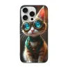 حافظة iPhone 15 Pro/Pro Max على طراز ستيمبنك مع قطة - okomall.com