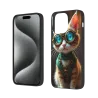 حافظة iPhone 15 Pro/Pro Max على طراز ستيمبنك مع قطة - okomall.com