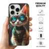 حافظة iPhone 15 Pro/Pro Max على طراز ستيمبنك مع قطة - okomall.com