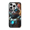 حافظة iPhone 15 Pro/Pro Max بتصميم ستيمبنك مع قطة - okomall