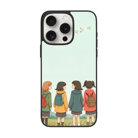 iPhone 15/Pro/Max 少女校園風手機殼 - 陽光下的背影 | OKOMALL