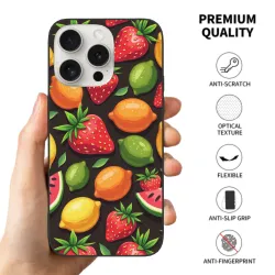 Coque pour iPhone 15/15 Pro/15 Pro Max sur le thème du Jardin de Fruits - OKOMALL