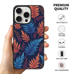 iPhone 15/Pro/Max 熱帶葉紋手機殼 - okomall