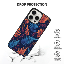 iPhone 15/Pro/Max 熱帶葉紋手機殼 - okomall