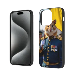 حافظة iPhone 15/Pro/Max - قطة عسكرية مهيبة | okomall