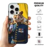 حافظة iPhone 15/Pro/Max - قطة عسكرية مهيبة | okomall