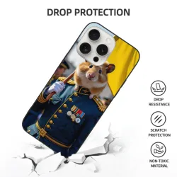 حافظة iPhone 15/Pro/Max - قطة عسكرية مهيبة | okomall