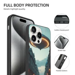 حافظة iPhone 15 Pro/Pro Max لمنظر المدينة في الليل - okomall