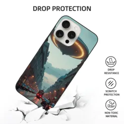 حافظة iPhone 15 Pro/Pro Max لمنظر المدينة في الليل - okomall