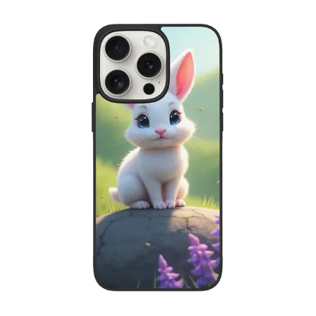 Coque pour iPhone 15/Pro/Max avec Lapin Mignon - OKOMALL