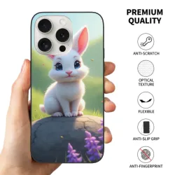 Coque pour iPhone 15/Pro/Max avec Lapin Mignon - OKOMALL