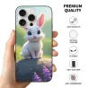 Coque pour iPhone 15/Pro/Max avec Lapin Mignon - OKOMALL