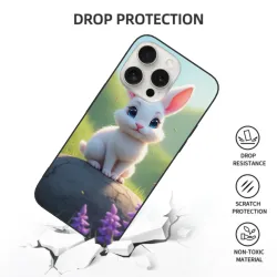 Coque pour iPhone 15/Pro/Max avec Lapin Mignon - OKOMALL
