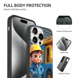 iPhone 15/Pro/Max 卡通男孩手機殼 - OKOMALL