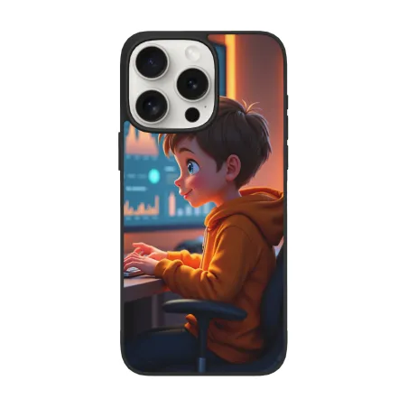 Coque de téléphone à thème de jeu de garçon de dessin animé créatif pour iPhone 15/Pro/Max - OKOMALL