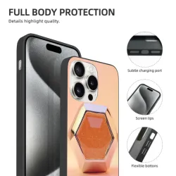 iPhone 15/Pro/Max 蜂巢紋理手機殼 - okomall