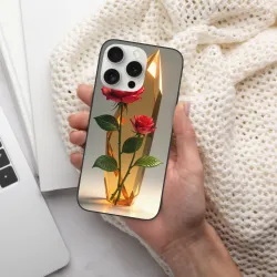 iPhone 15/Pro/Max 夢幻玫瑰水晶手機殼 - okomall