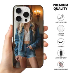 iPhone 15/Pro/Max 手机壳 - 街头时尚美腿图案 | OKOMALL