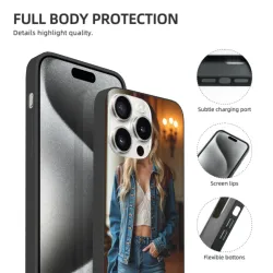 iPhone 15/Pro/Max 手机壳 - 街头时尚美腿图案 | OKOMALL