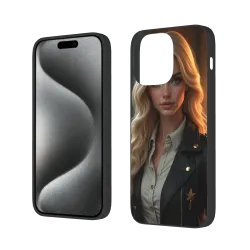 iPhone 15/Pro/Max 手機殼 - 魅力女性肖像 | OKOMALL