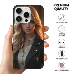 iPhone 15/Pro/Max 手機殼 - 魅力女性肖像 | OKOMALL