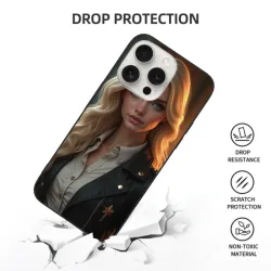iPhone 15/Pro/Max 手機殼 - 魅力女性肖像 | OKOMALL