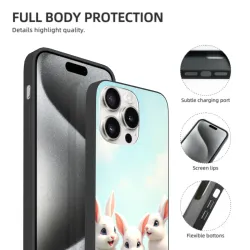 iPhone 15/Pro/Max 萌趣兔子手機殼 - OKOMALL