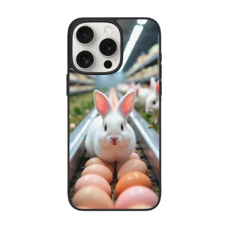 iPhone 15/Pro/Max 蘋果手機殼 - 可愛兔子蘋果主題 | okomall