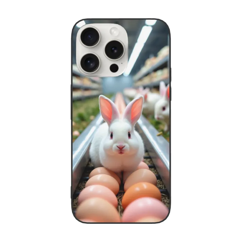 iPhone 15/Pro/Max 蘋果手機殼 - 可愛兔子蘋果主題 | okomall