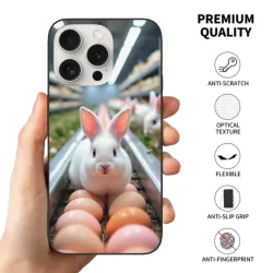 iPhone 15/Pro/Max 蘋果手機殼 - 可愛兔子蘋果主題 | okomall