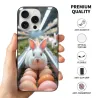 iPhone 15/Pro/Max 蘋果手機殼 - 可愛兔子蘋果主題 | okomall