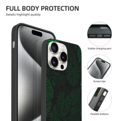 iPhone 15/Pro/Max Green Leaves Phone Case - okomall