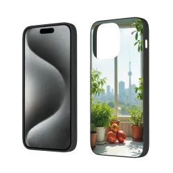 Hülle für iPhone 15/Pro/Max - Apfelbaum in der Sonne | okomall