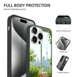 Hülle für iPhone 15/Pro/Max - Apfelbaum in der Sonne | okomall