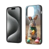Coque pour iPhone 15/Pro/Max sur le thème des lapins et de la prairie - OKOMALL