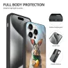 Coque pour iPhone 15/Pro/Max sur le thème des lapins et de la prairie - OKOMALL