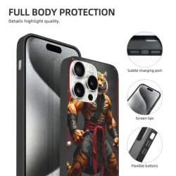 iPhone 15/Pro/Max 肌肉猛男图案手机壳 - okomall.com