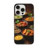 Custodia per iPhone 15/Pro/Max con motivo di cibo indiano al curry - OKOMALL
