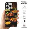 Custodia per iPhone 15/Pro/Max con motivo di cibo indiano al curry - OKOMALL
