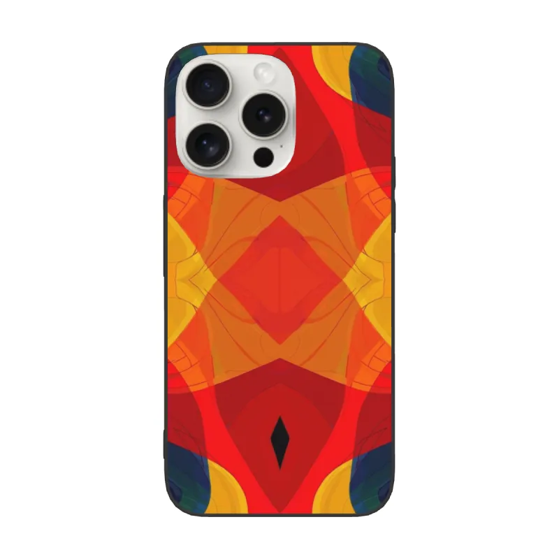 iPhone 15/Pro/Max 抽象幾何流線手機殼 - okomall