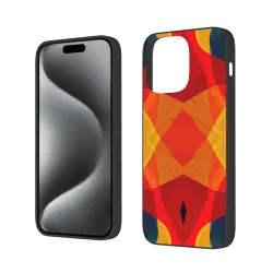 iPhone 15/Pro/Max 抽象幾何流線手機殼 - okomall