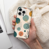 艺趣森林 iPhone 15/Pro/Max 手机壳 - 抽象叶片与圆点图案