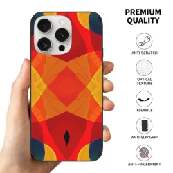iPhone 15/Pro/Max 抽象幾何流線手機殼 - okomall
