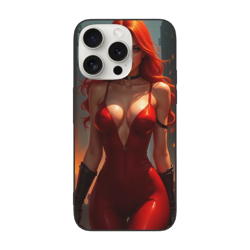 Hülle mit fesselndem Frauenporträt für iPhone 15/15 Pro/15 Pro Max - OKOMALL