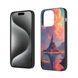 iPhone 15 Pro/Pro Max 手机殼 - 夢幻日落寺廟 | okomall