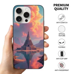 iPhone 15 Pro/Pro Max 手机殼 - 夢幻日落寺廟 | okomall