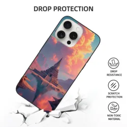 iPhone 15 Pro/Pro Max 手机殼 - 夢幻日落寺廟 | okomall