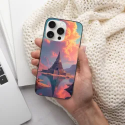 iPhone 15 Pro/Pro Max 手机殼 - 夢幻日落寺廟 | okomall